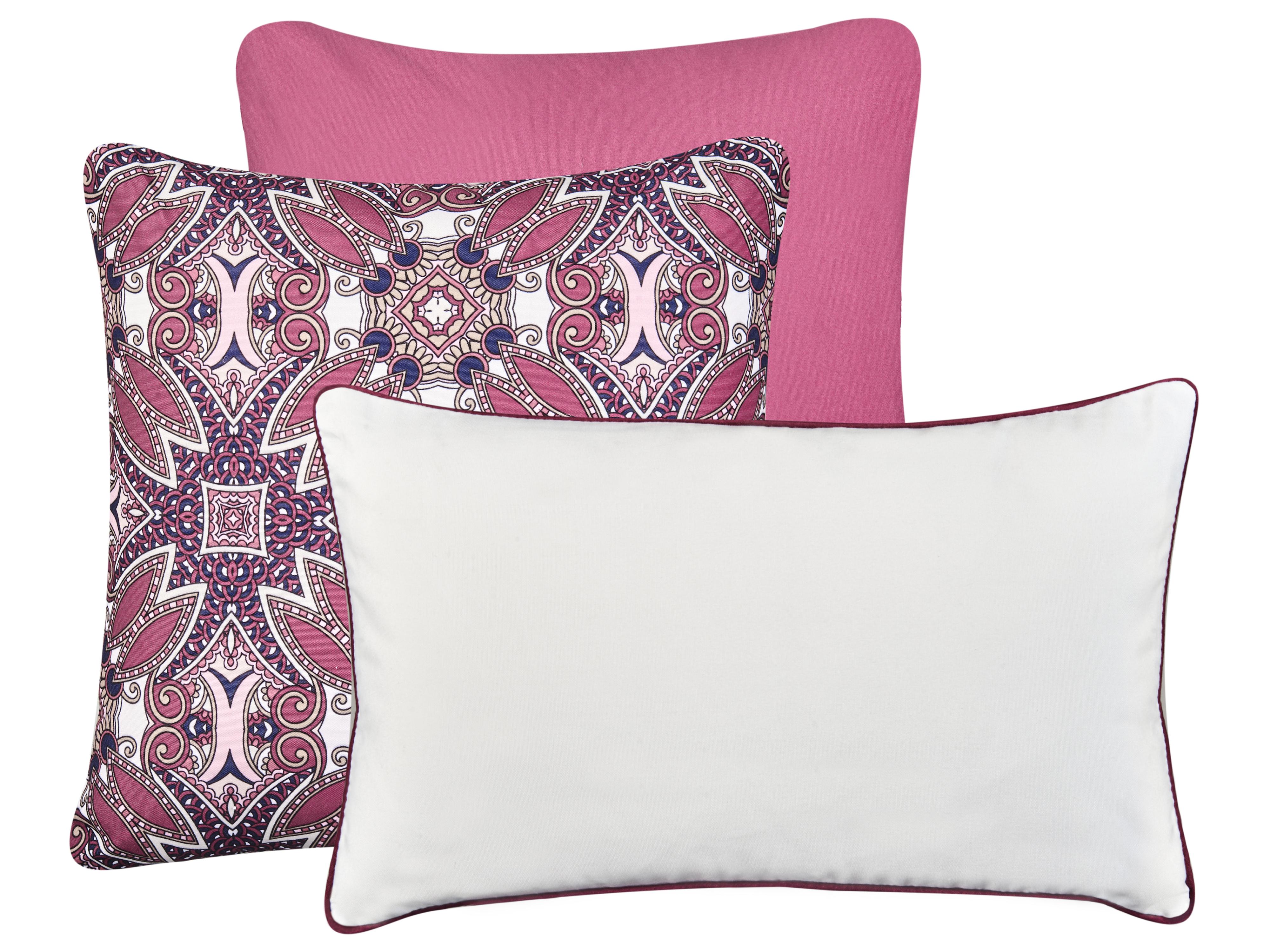 Set of 2 Outdoor Cushions MIRAGE Oriental Pattern 45 x 45 cm Purple