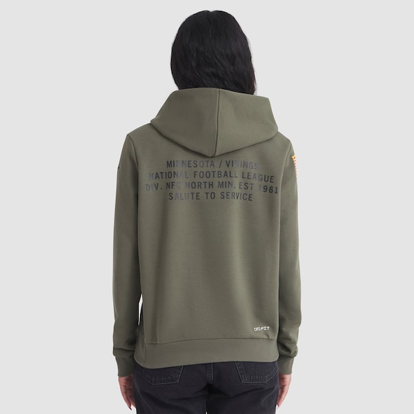 Minnesota Vikings Nike Women's 2025 Salute to Service Sideline Standard Issue Dri-FIT Hoodie - Olive