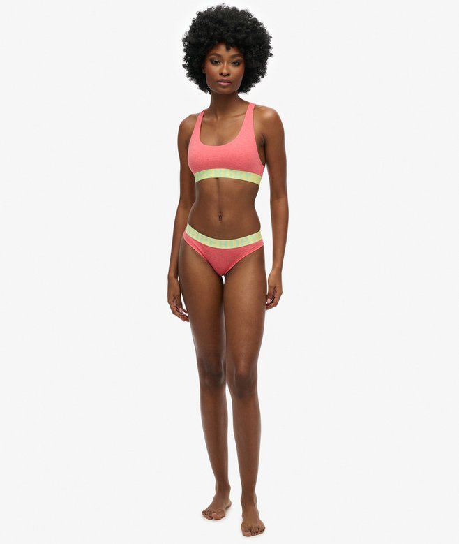 Organic Cotton Large Logo Crop Bralette