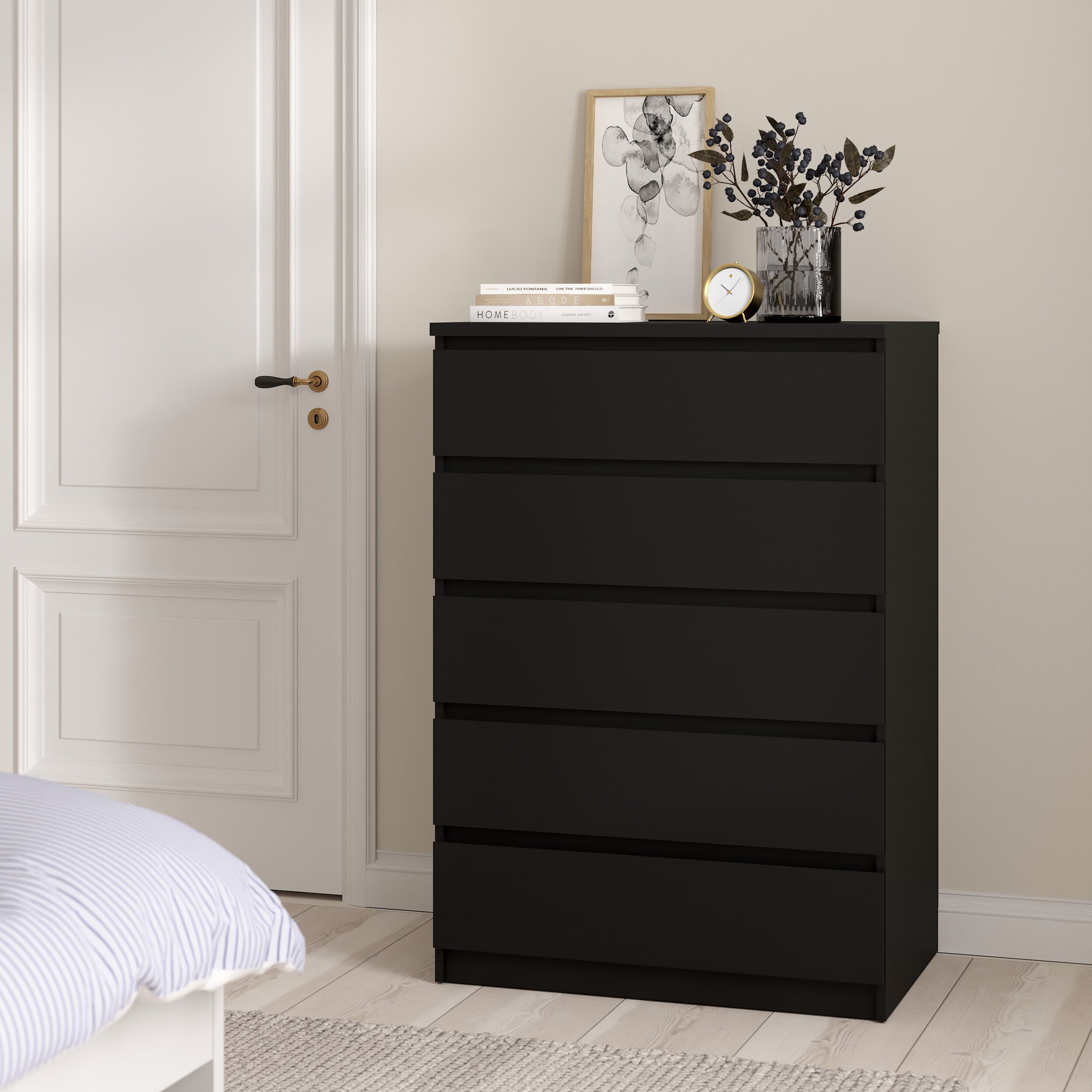 by fonQ basic Slide Ladekast 5 lades - Zwart