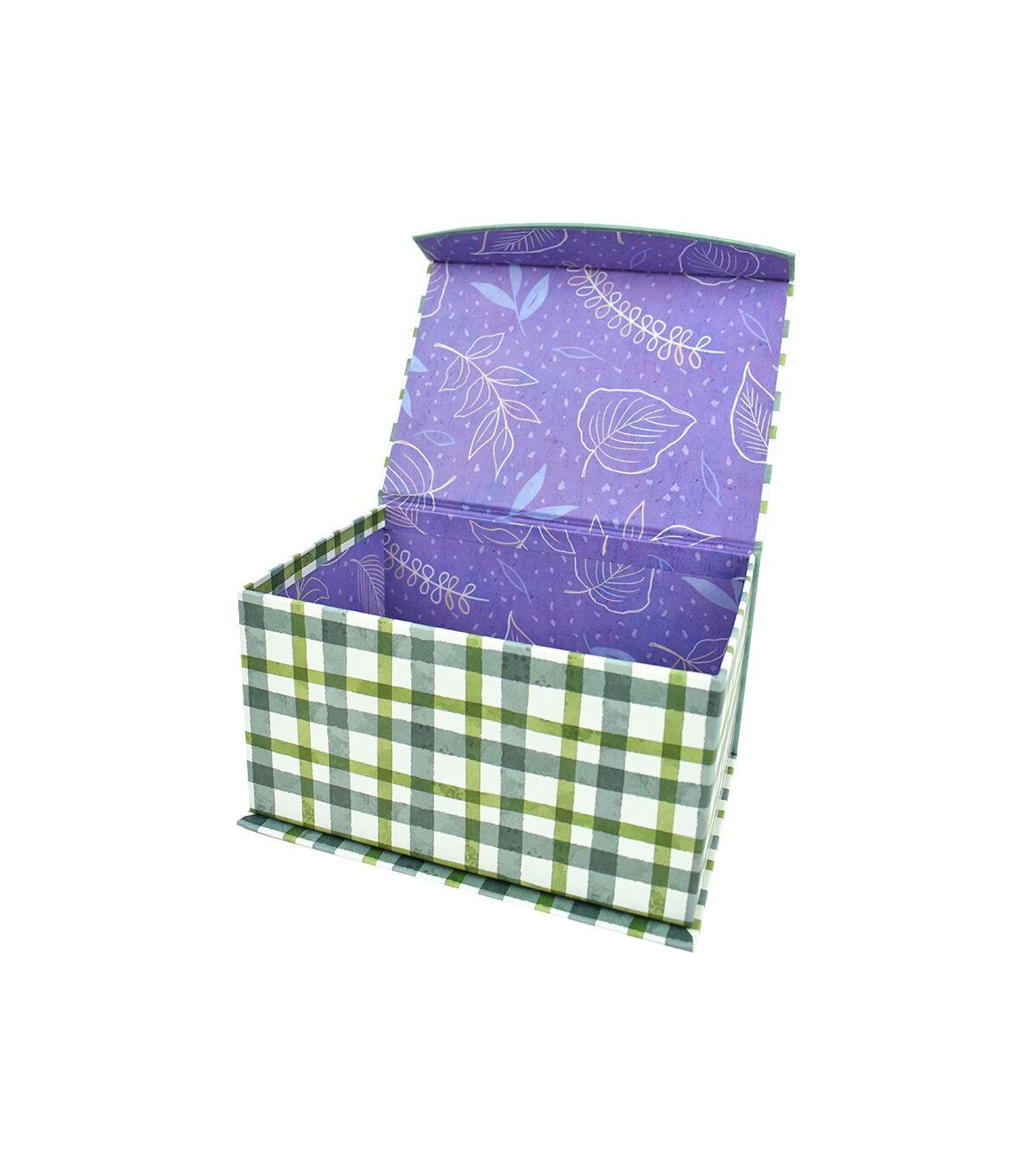 8 Green Plaid Fliptop Box by Hudson 43