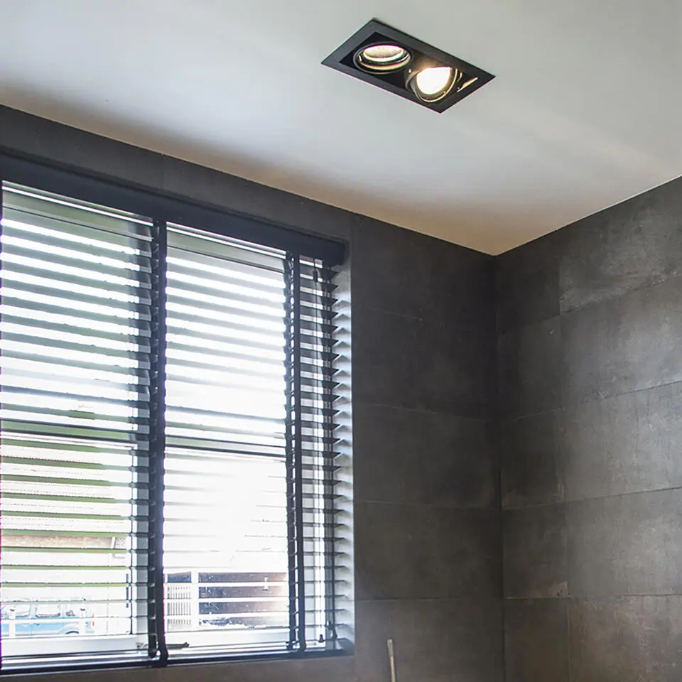 Qazqa inbouwspot oneon zwart