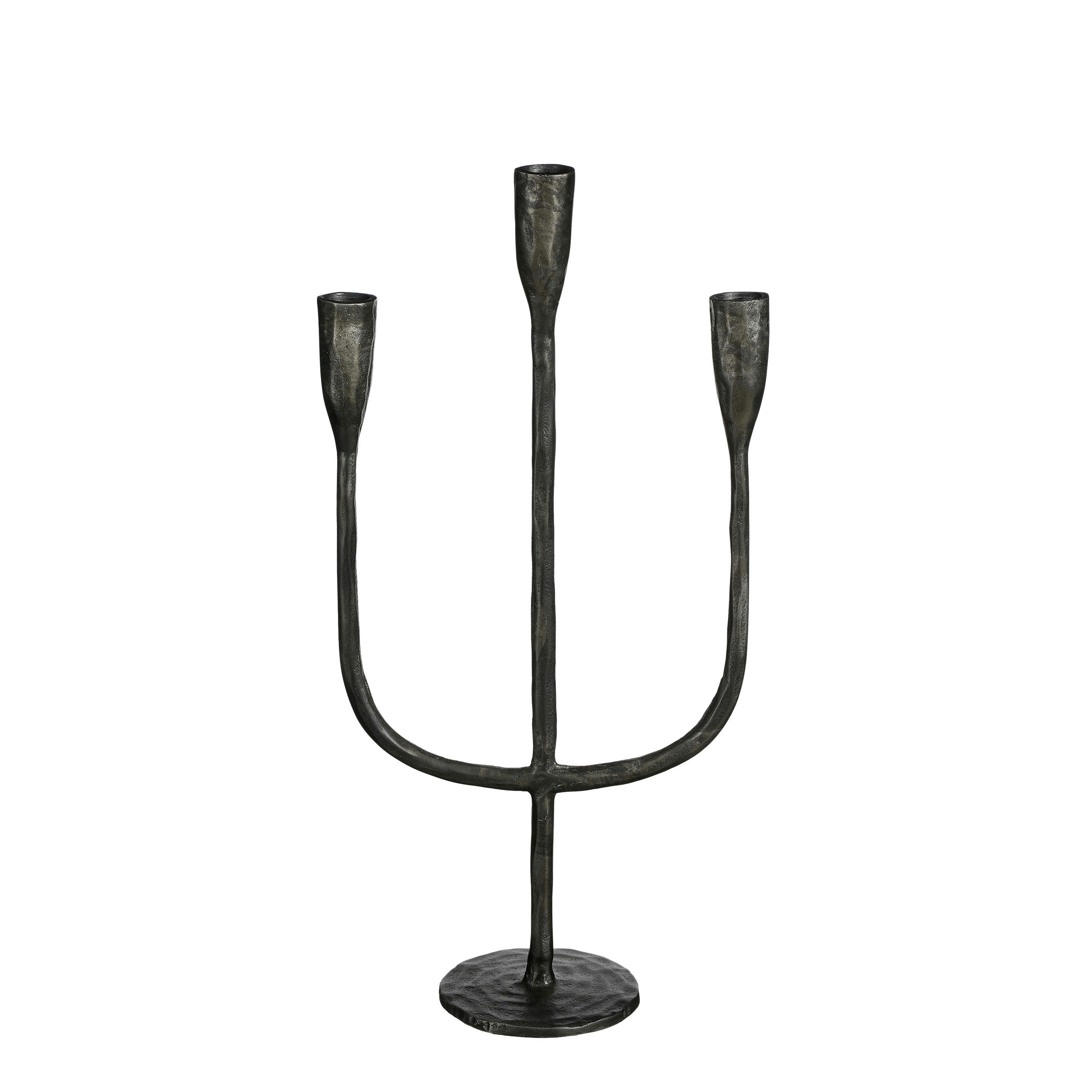 STRETTO - Bougeoir en aluminium noir H40,5