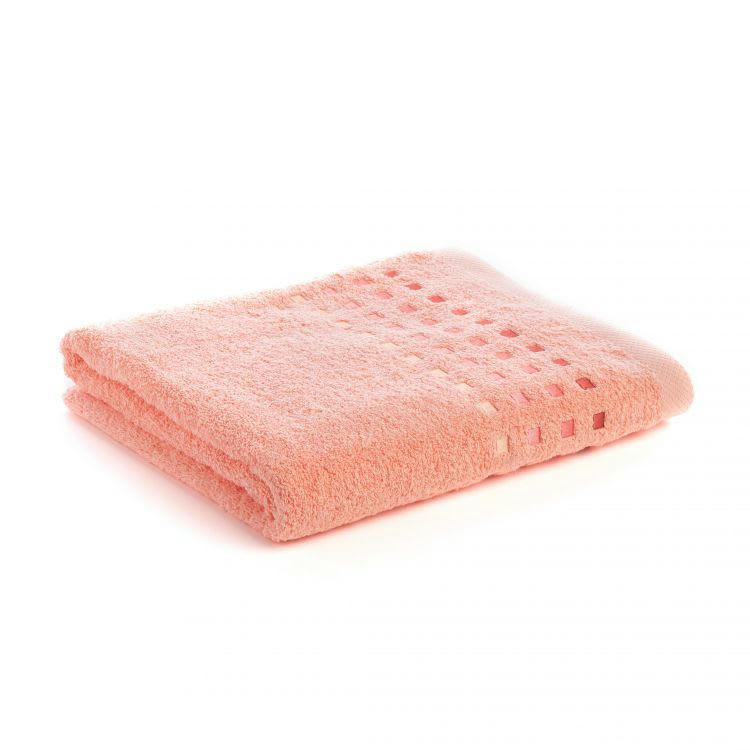 PURE SQUARE - Drap de bain en Coton Rose 100x150 cm