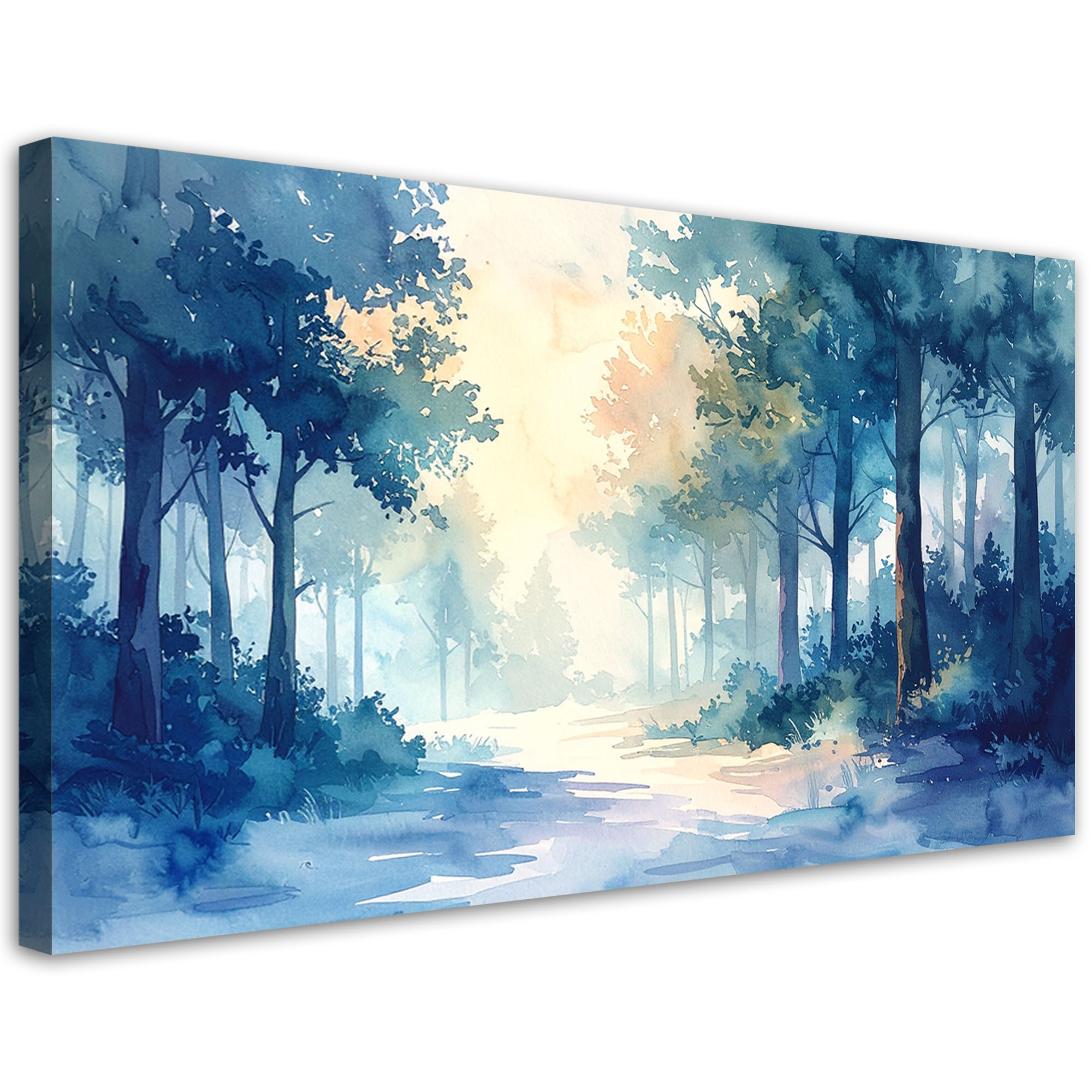 Obraz do salonu sypialni biura, Mglisty Las Pastelowy Krajobraz 80x40