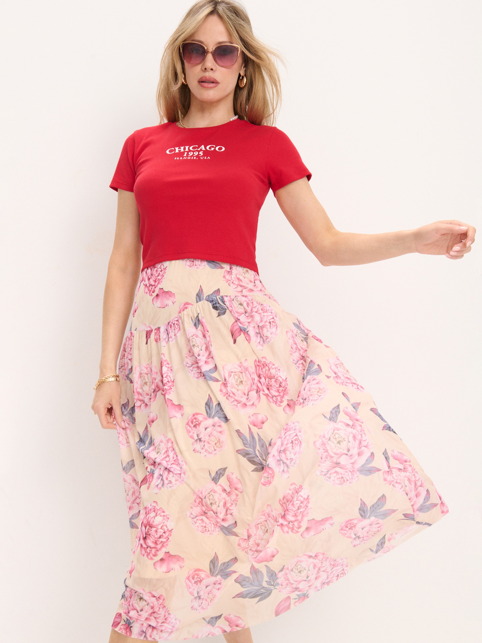 Spódnica maxi w kwiaty