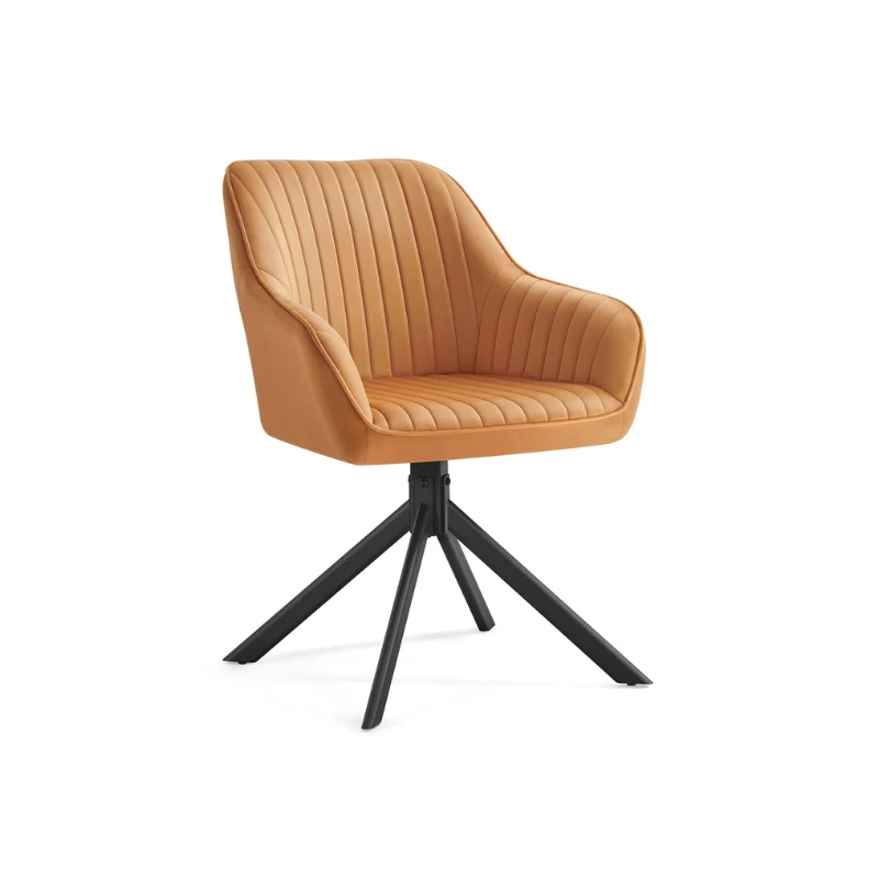 Chaise pivotant en velours salle à manger