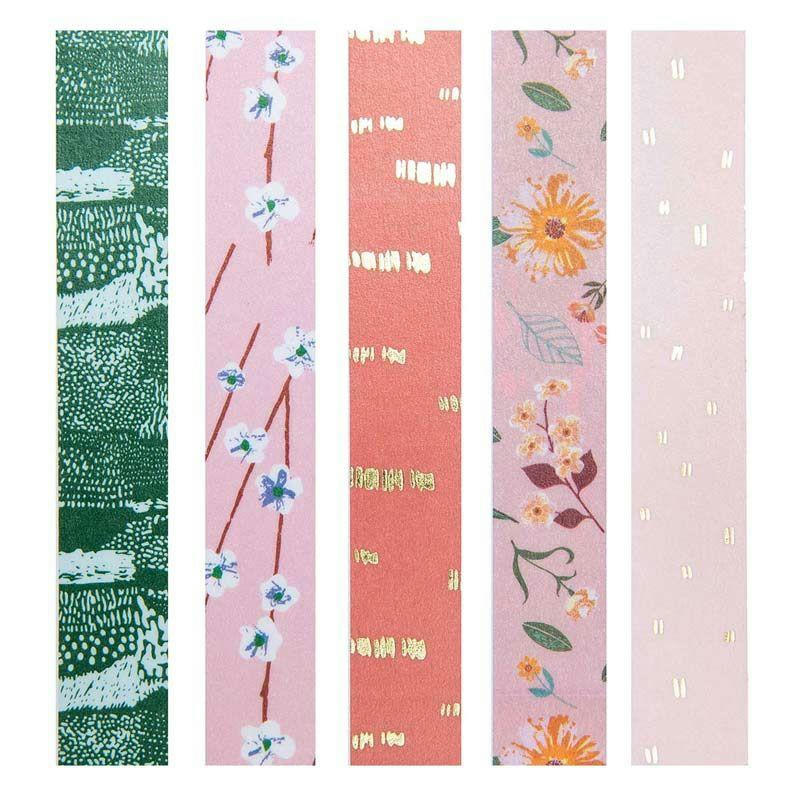 NATURE ET FLEURS - 5 masking tapes nature et fleurs