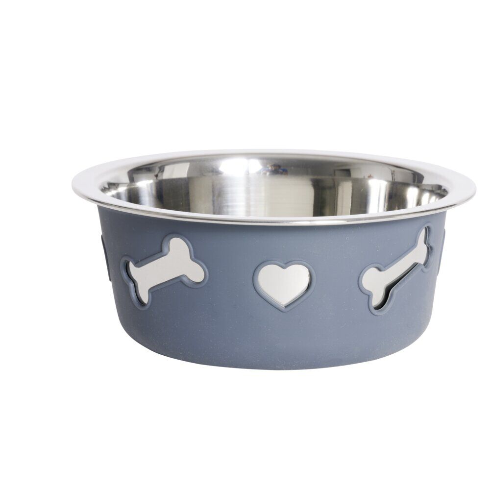 Gamelle pour chien inox silicone Ø16xH6,5cm