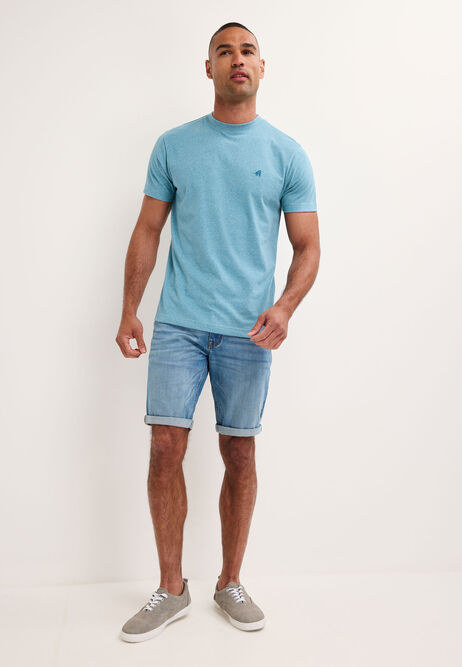 Mens Teal Cotton Rich T-Shirt