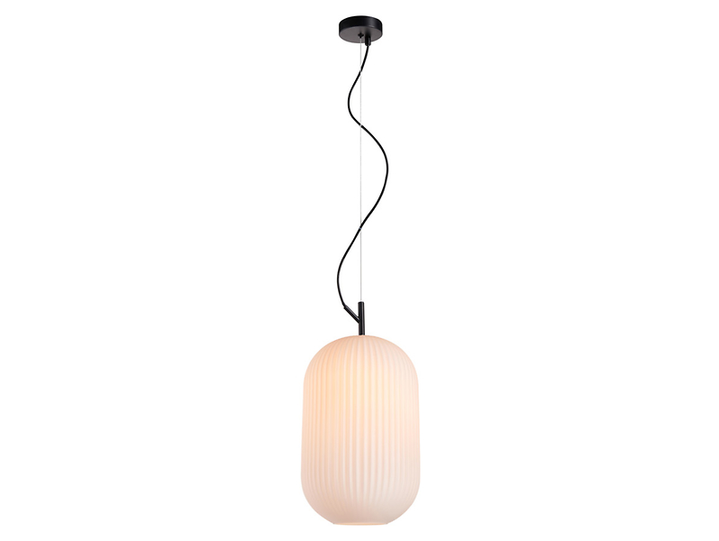 Lampa wisząca Reus 165 cm szklana biała
