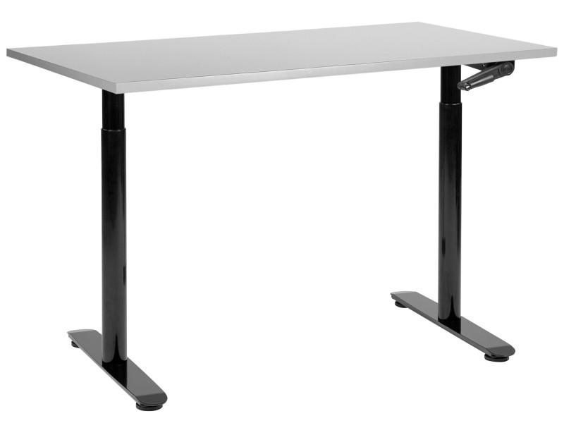 Biurko regulowane manualnie 120x72 cm szaro-czarne