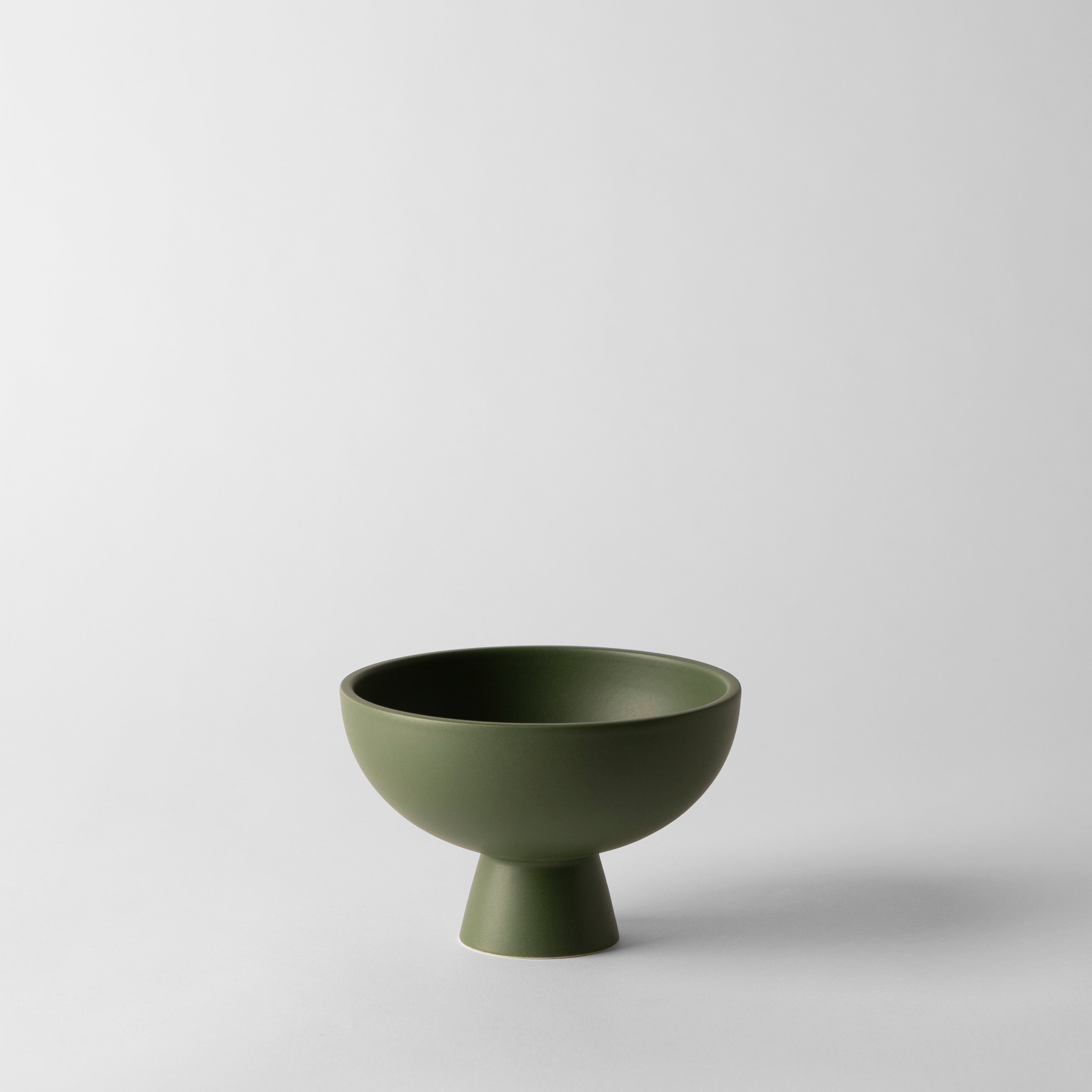 Small Deep Green Footed Snack Bowl