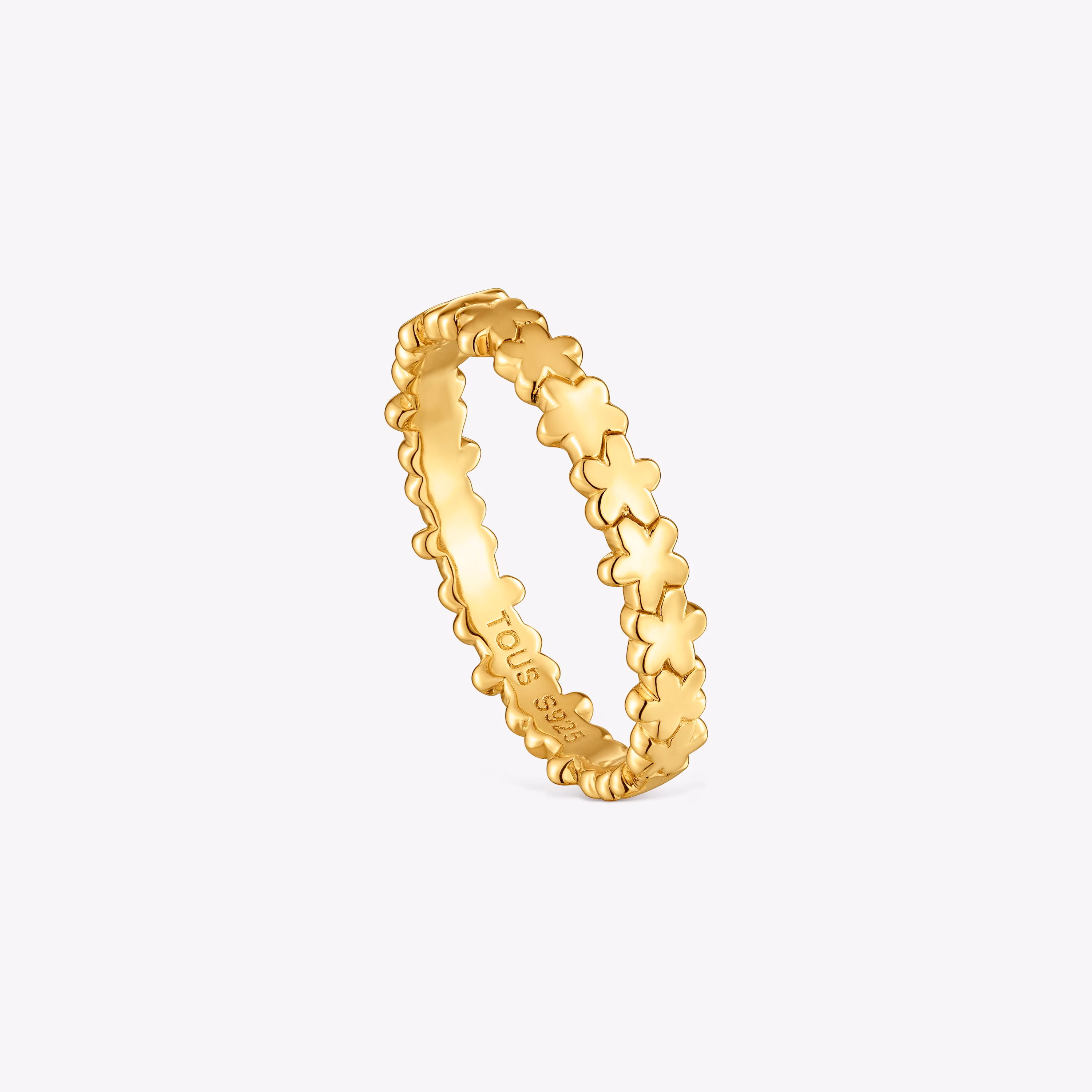 Anillo flores con baño de oro 18 kt sobre plata TOUS Motivos