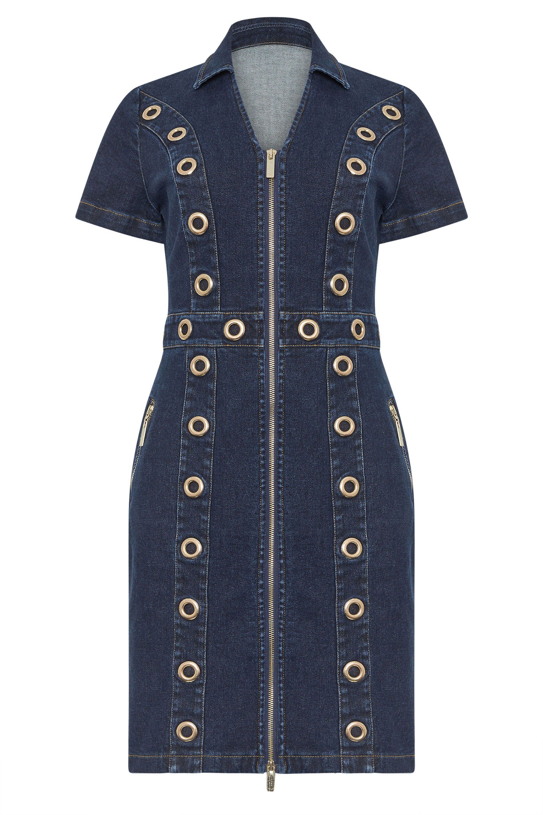Star by Julien Macdonald Denim Eyelet Mini Dress