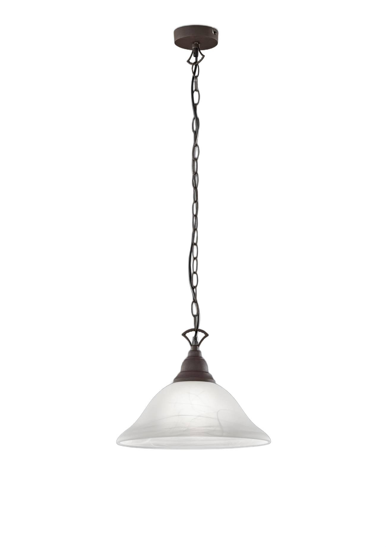 Lampa wisząca miedziana patynowana -biała COUNTRY 1xE27x60W RL
