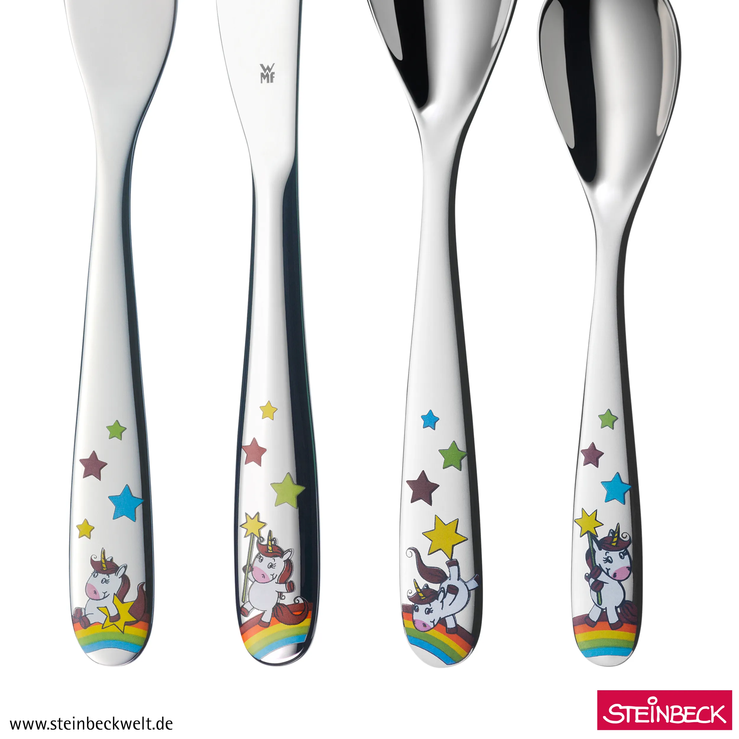 Kids cutlery set Unicorn, 4-piece