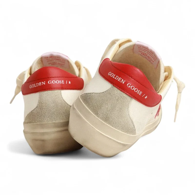 Super-Star LTD sneakers in nappa leather with a bold red star and matching heel tab