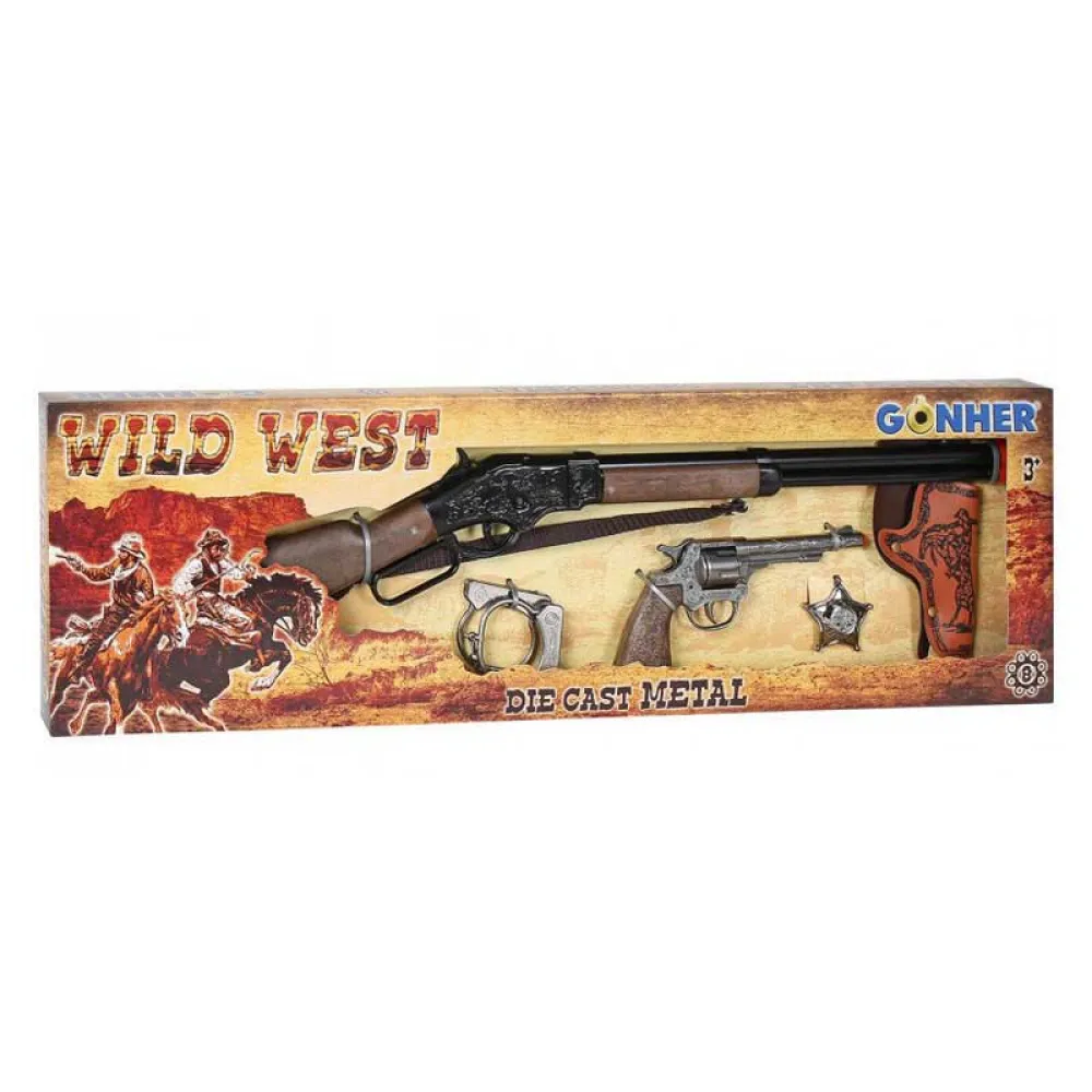 Cpa Toy Stir And Rifle Wild West Set 8 Shots