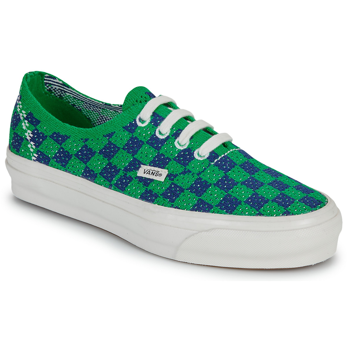 Vans - LX Authentic 44 EK Punk Check GREEN/NAVY - Green / Blue