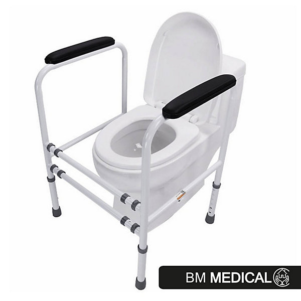 Cadre de toilette autoportant - Bm Médical CT-50- Réglable en hauteur et en largeur