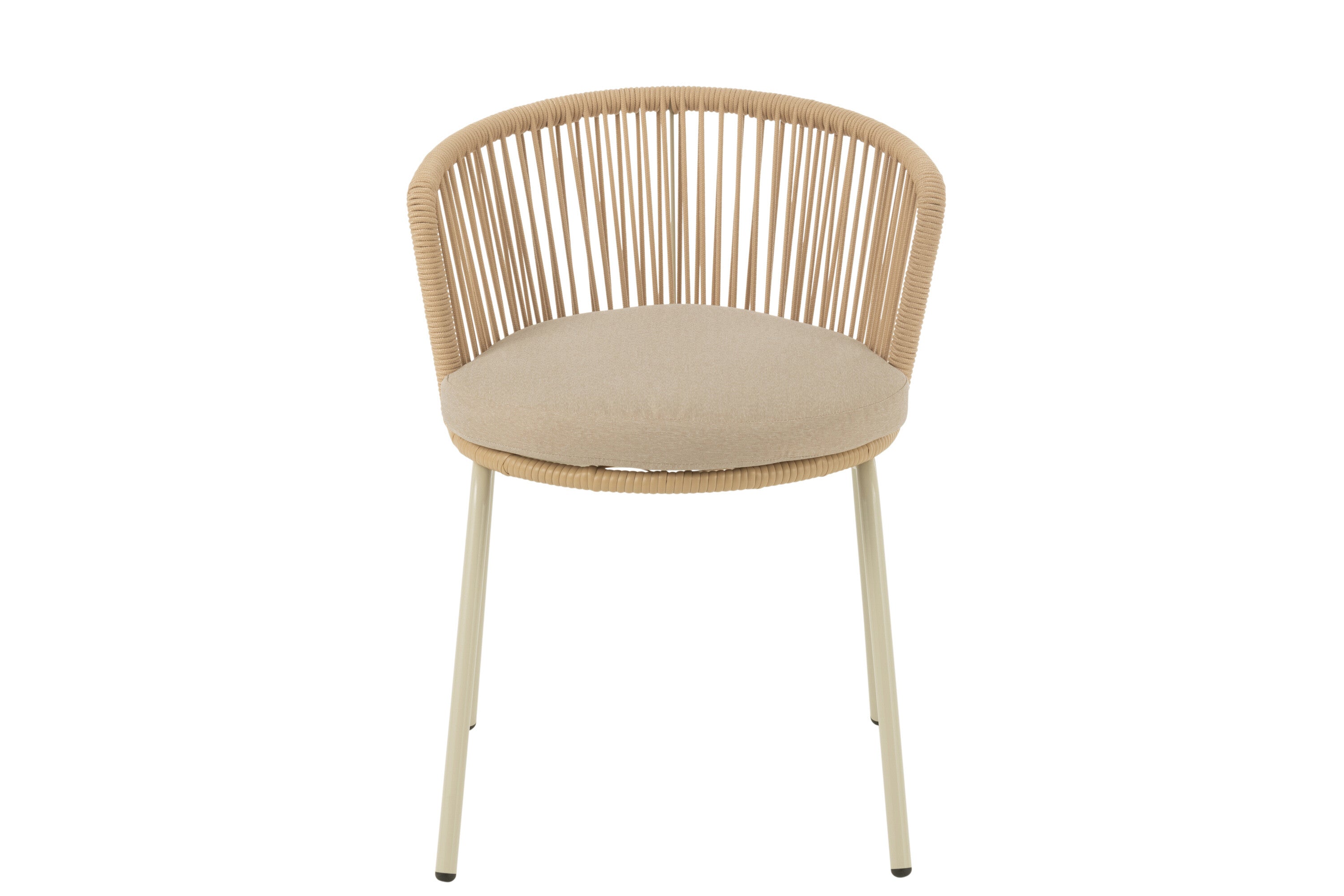 J-Line stoel Toa - metaal/koord - beige