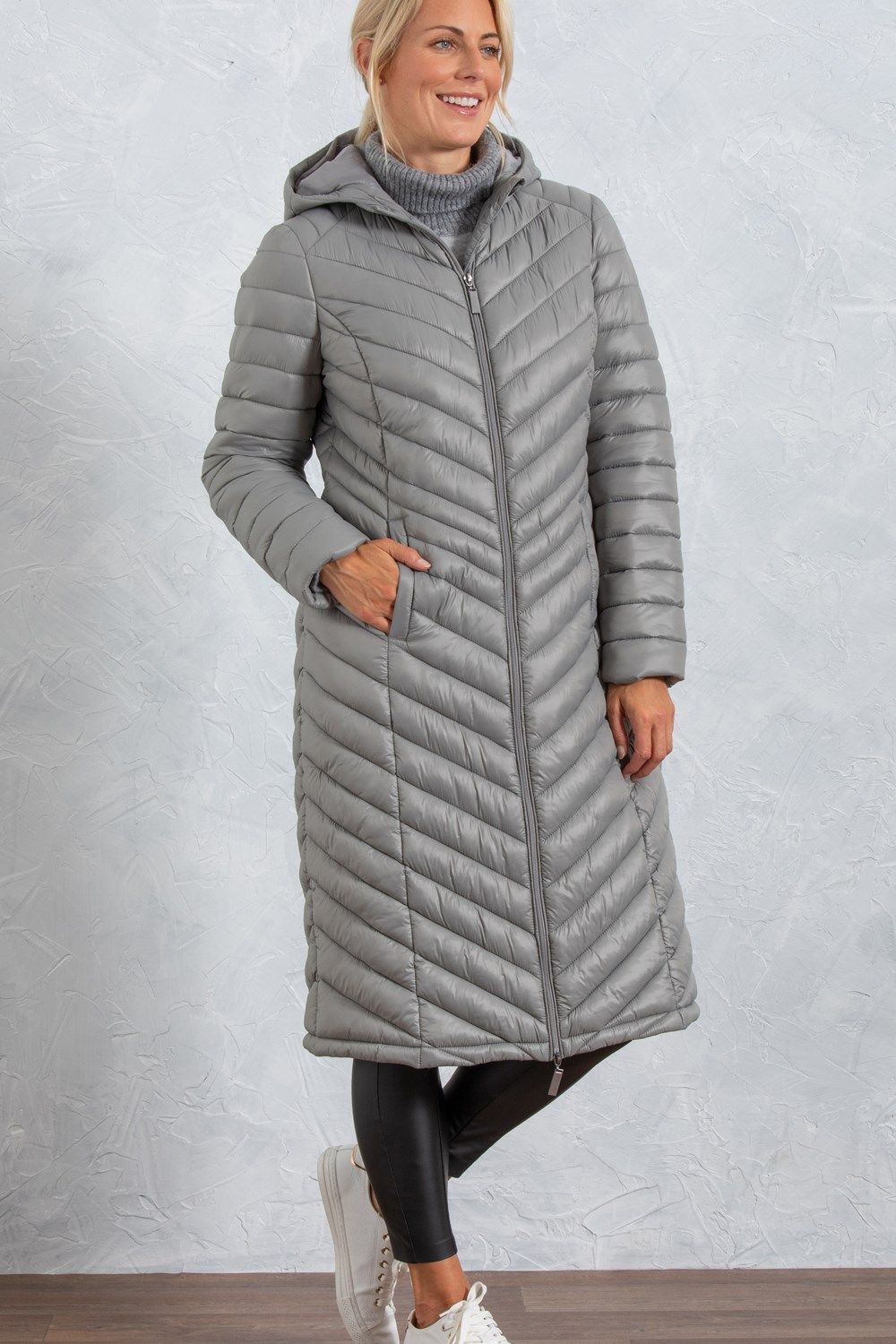 Klass. Longline Padded Hooded Coat