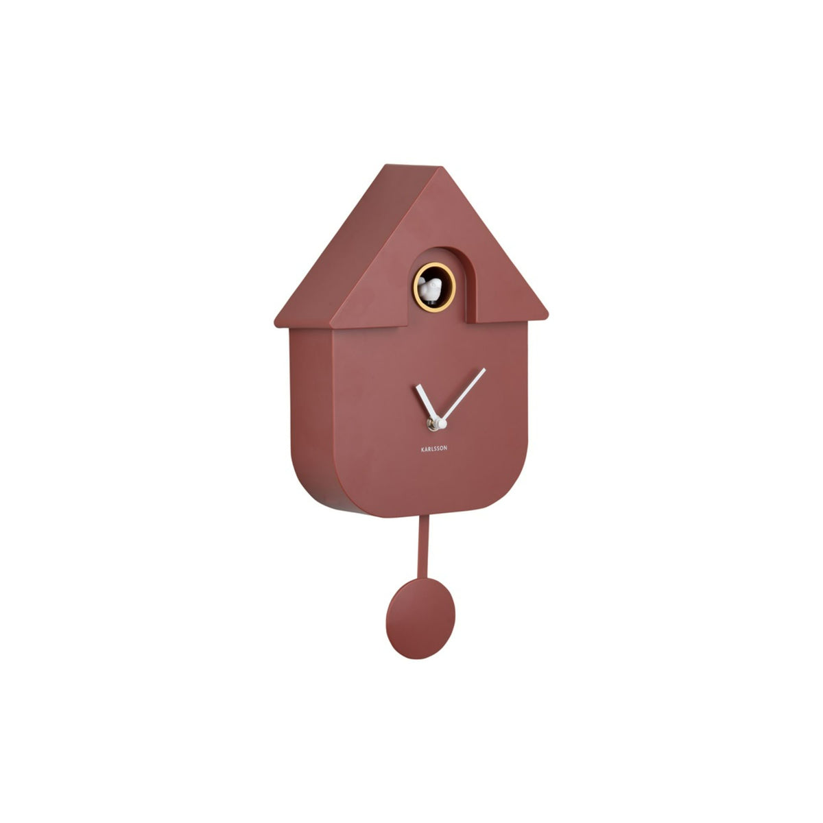 Karlsson wandklok Modern Cuckoo - rood - Ø21.5cm