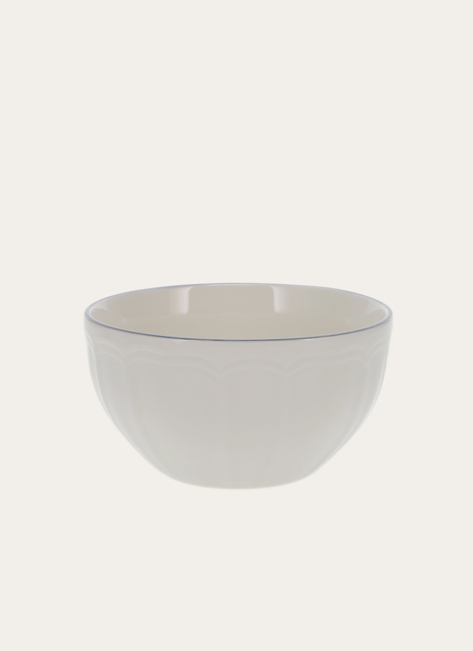 BOL EN PORCELAINE BLANC/GRIS