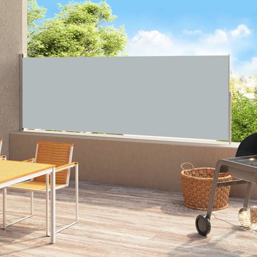 NNEVL Patio Retractable Side Awning 180x500cm Grey