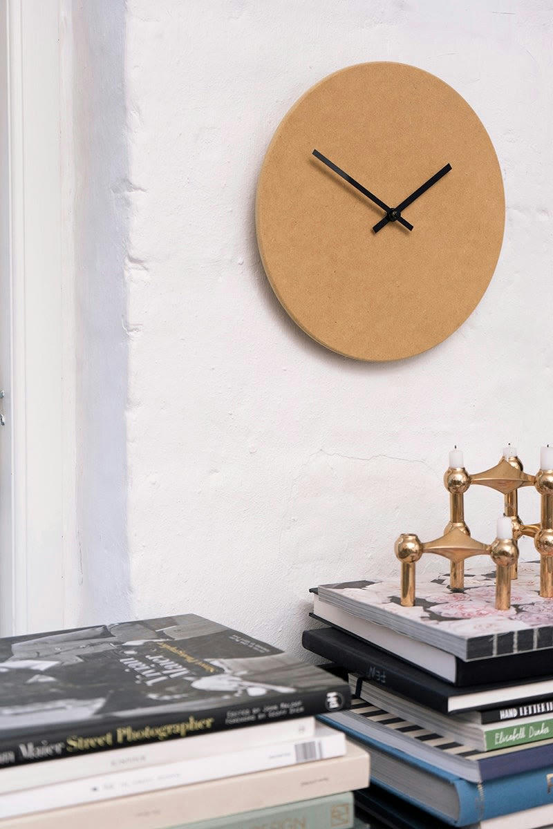 - Horloge murale en bois Jaune D28cm