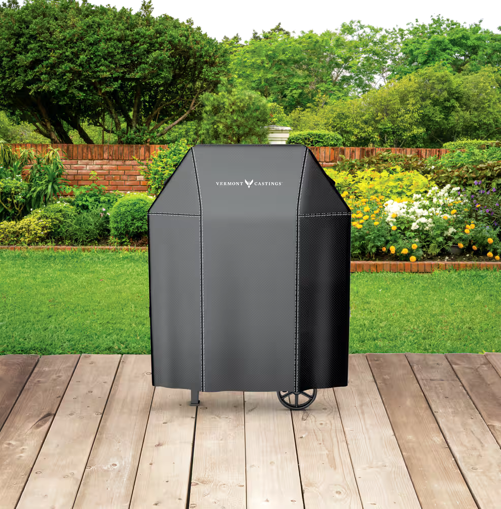 Vermont Castings Vertical BBQ Gas Grill Cover, Waterproof & UV-Resistant, Small, Grey