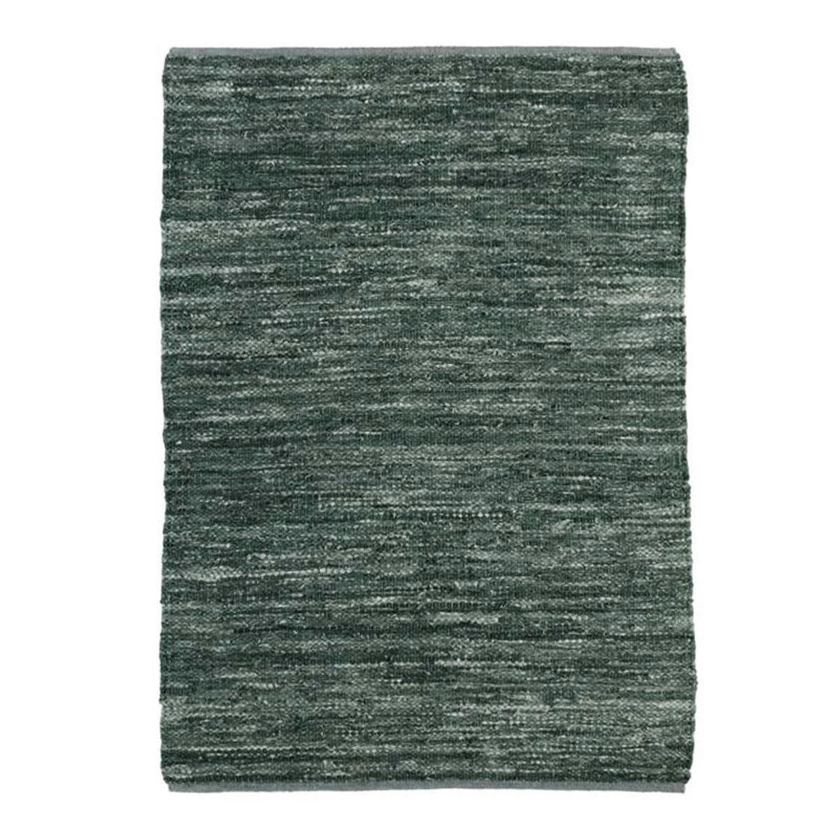 SKIN - Tapis en cuir tressé bleu gris 160x230