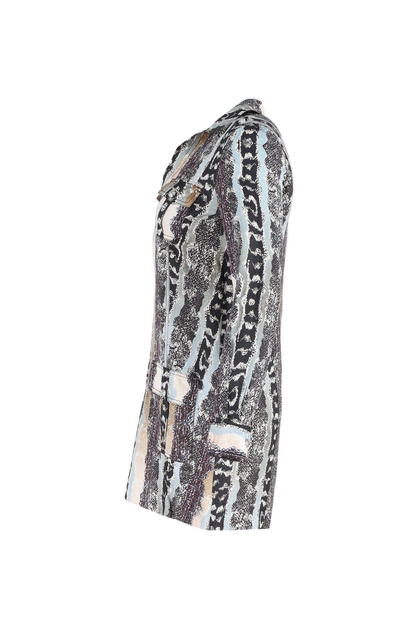 Diane Von Furstenberg Preloved Long Sleeve Tunic Dress in Multicolor Silk