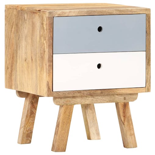 NNEVL Bedside Cabinet 40x35x50 cm Solid Mango Wood