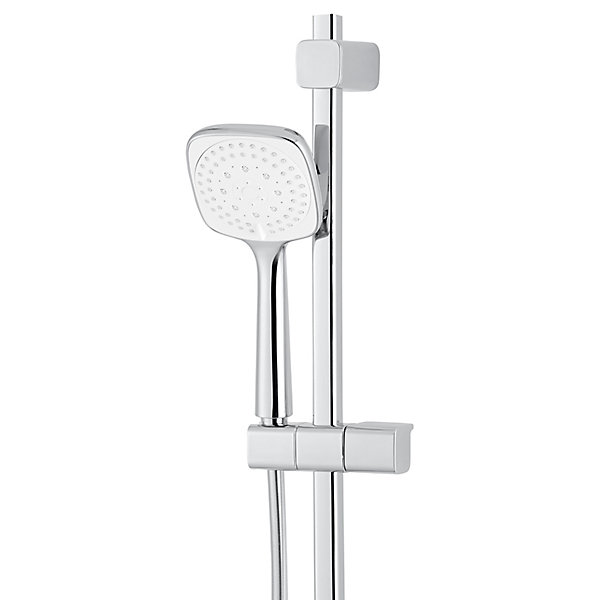 Kit de douche thermostatique chrome GoodHome Teesta