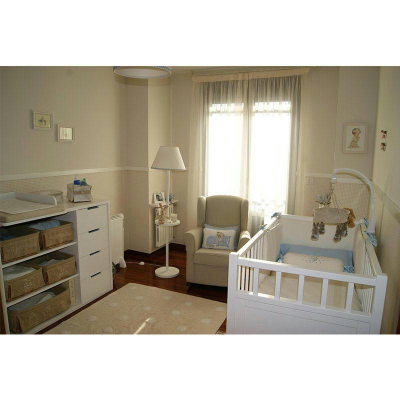 POINTS - Tapis Lavable à pois blancs en coton beige 120x160