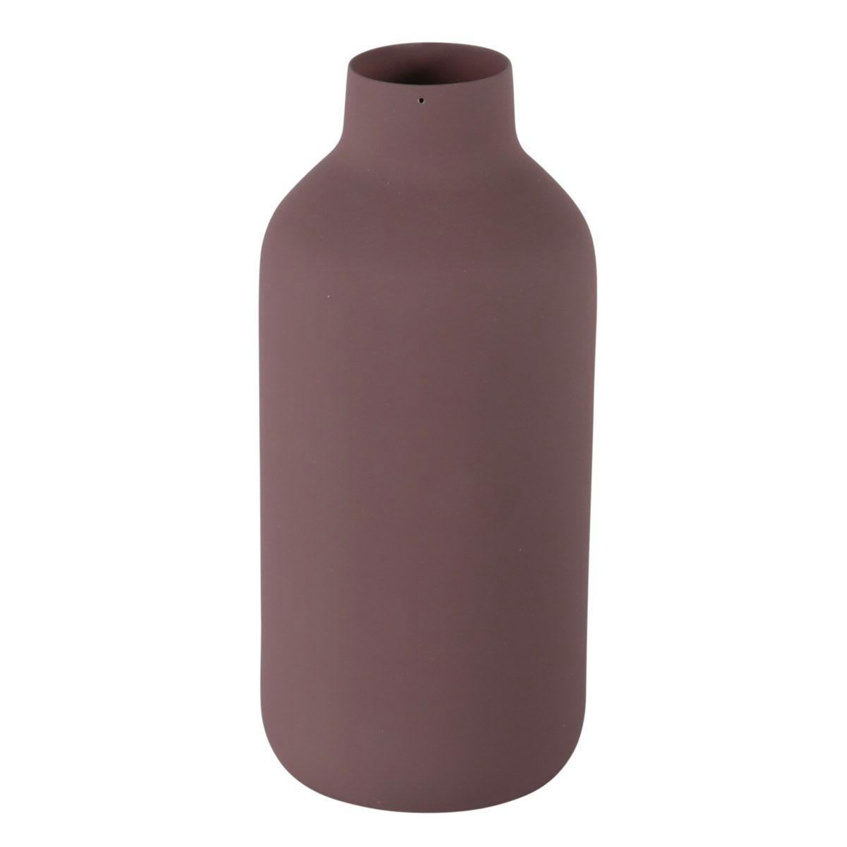 EDEN - Vase métal acajou h20 cm