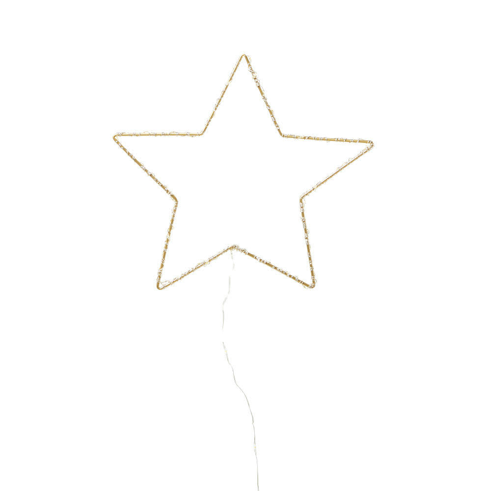 MILA - Déco lumineuse étoile en métal doré