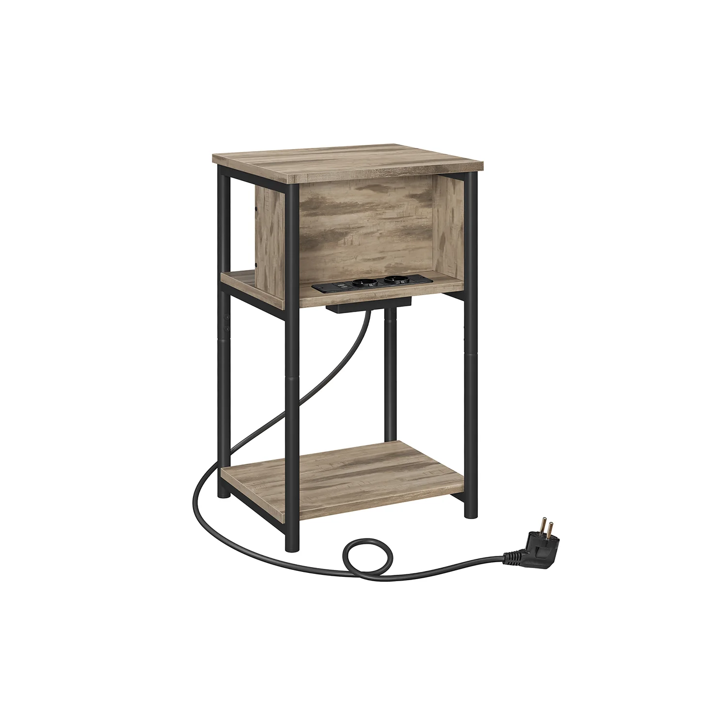 Table d'Appoint Pratique avec Prises pour Salon ou Chambre