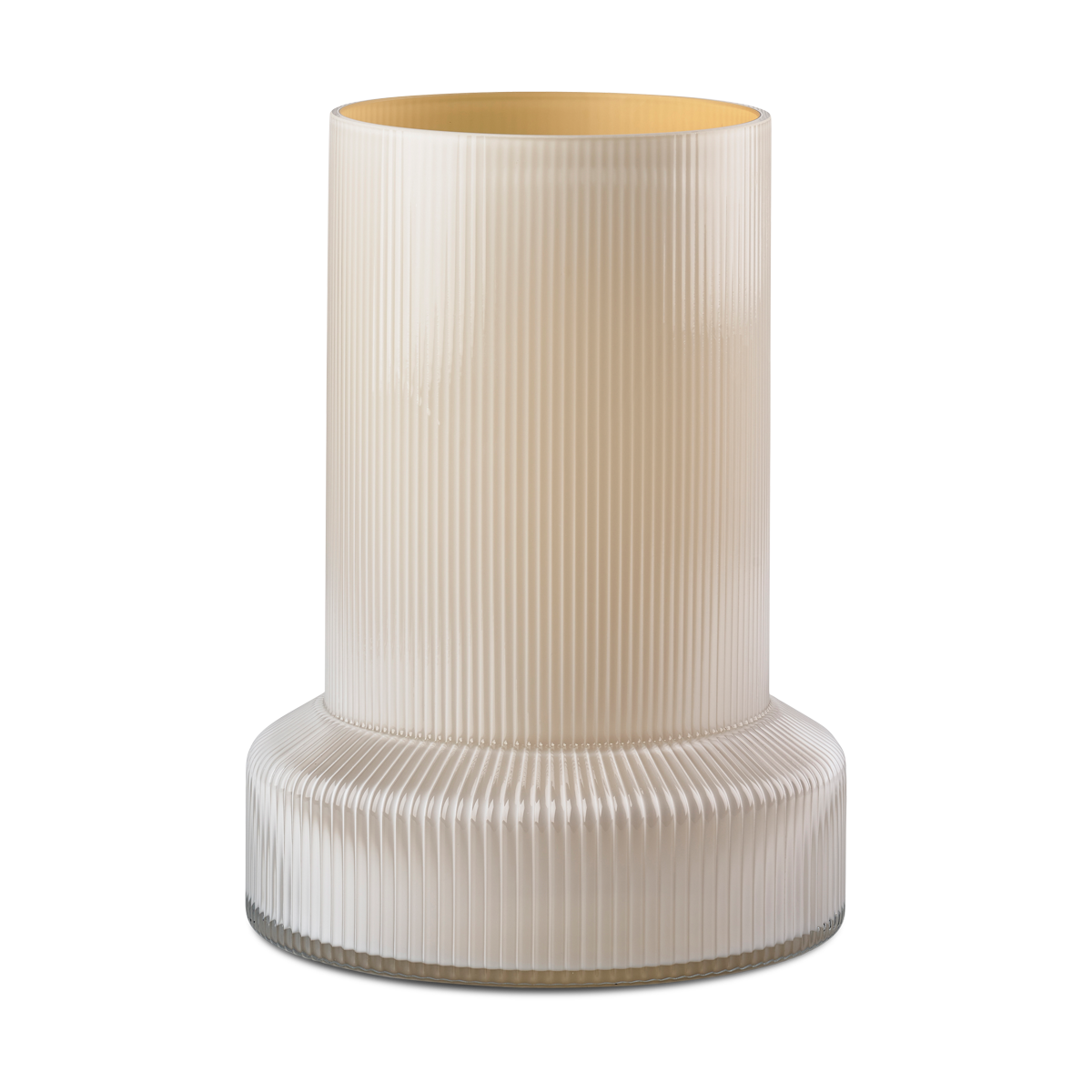 Villa Collection Hvils glazen vaas wit - 21 x 29 cm