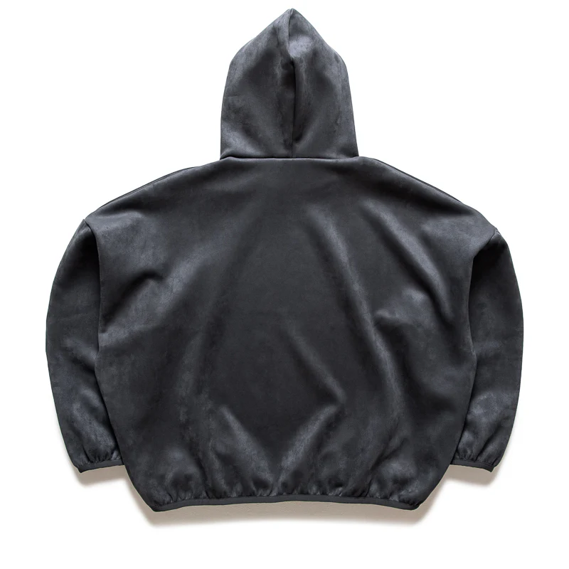 Fear Of God Essentials Suede Fleece Modern Hoodie - Iron Grey