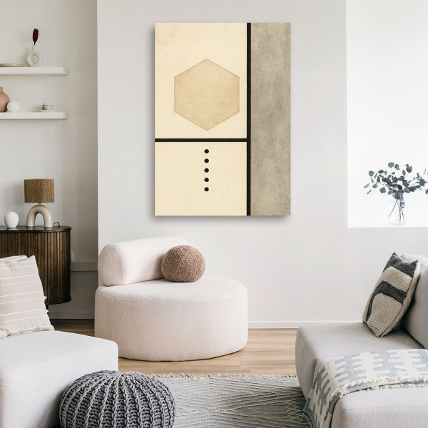 Feeby Obraz do salonu, Hexagon Minimalizm Geometria 40x60