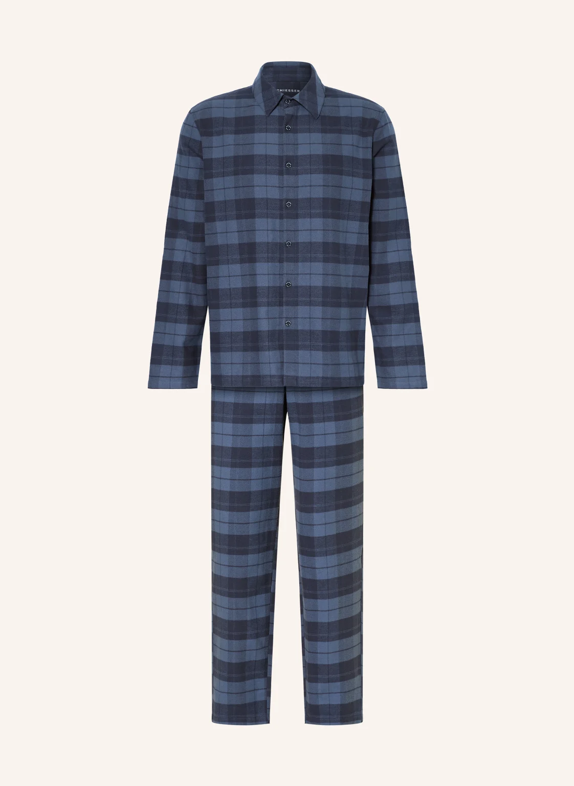 SCHIESSER Schlafanzug SELECTED PREMIUM WARMING aus Flanell