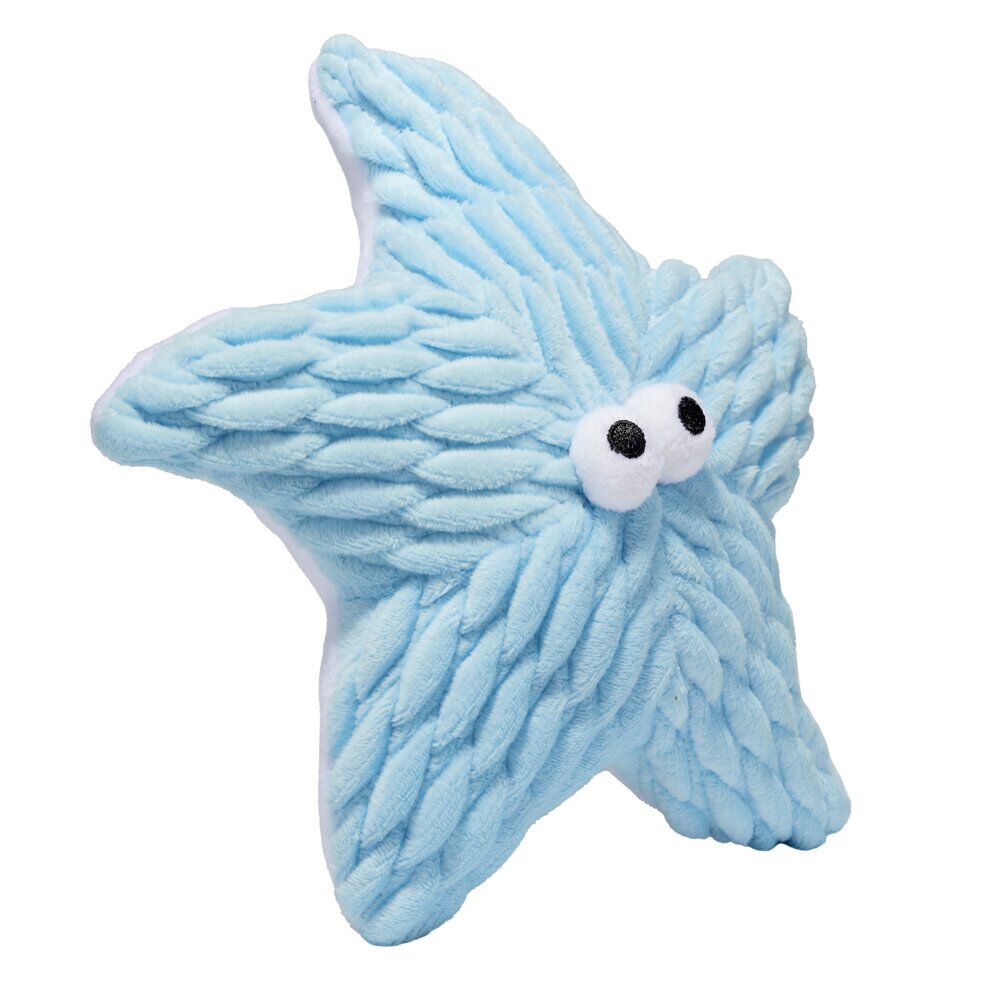 Jouet peluche pour chien étoile de mer bleue Ø20cm