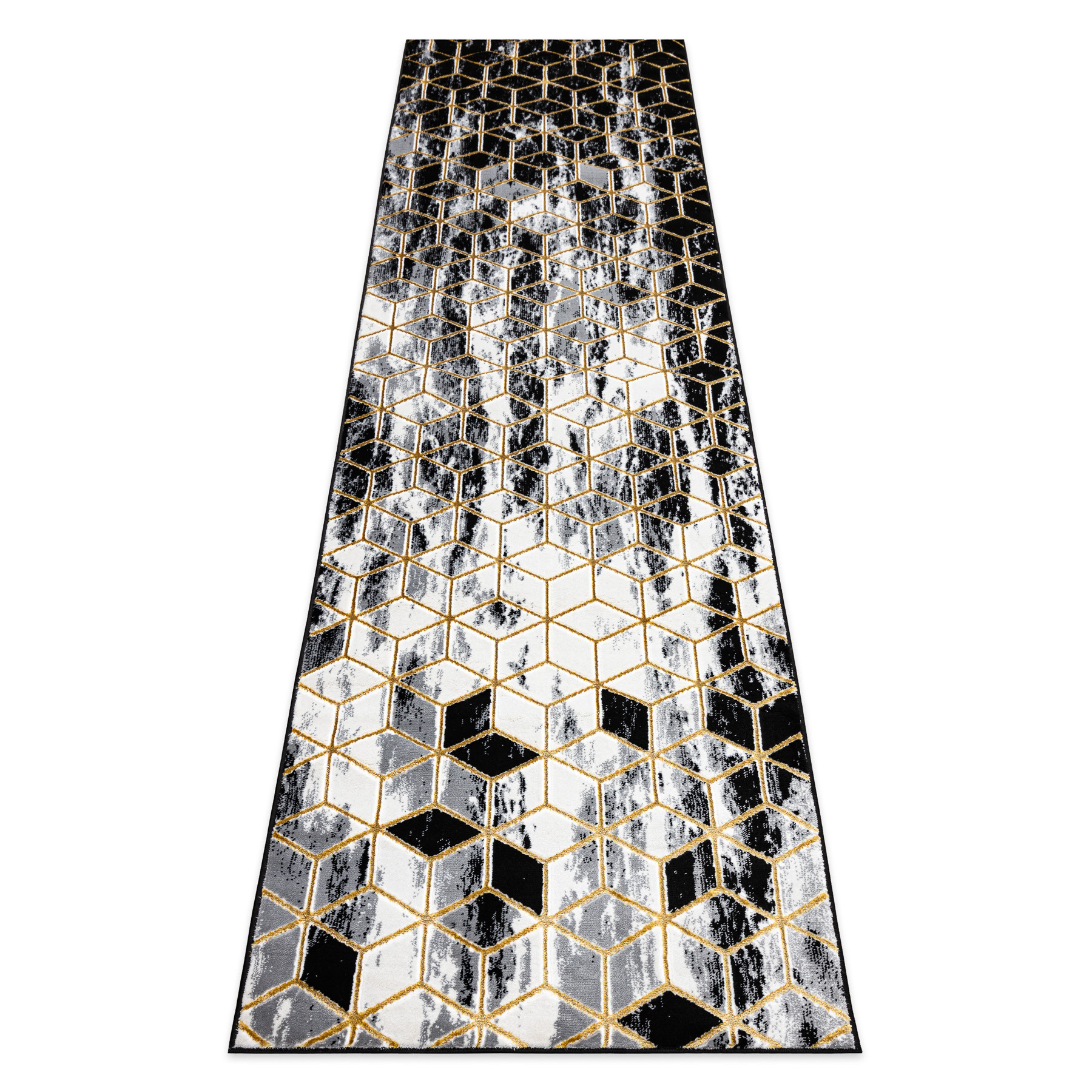 Dywan, Chodnik GLOSS nowoczesny 409A 82 Sześcian, stylowy, 60x200 cm