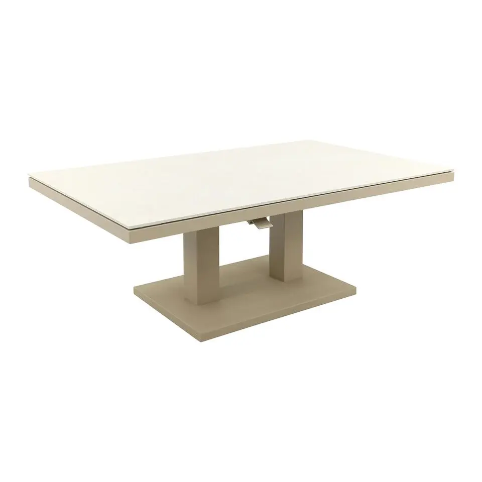 Brooklyn up& down verstelbare tuintafel 140x85 cm. - Latte