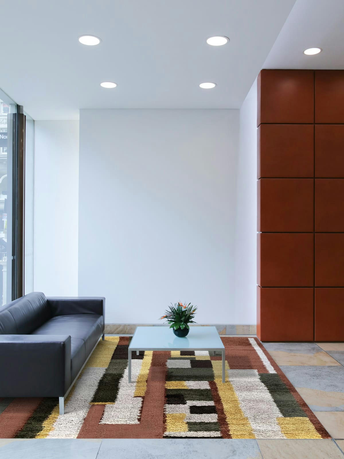 CARTHAGE - Tapis rayé contemporain multicolore 160x230, OEKO-TEX®