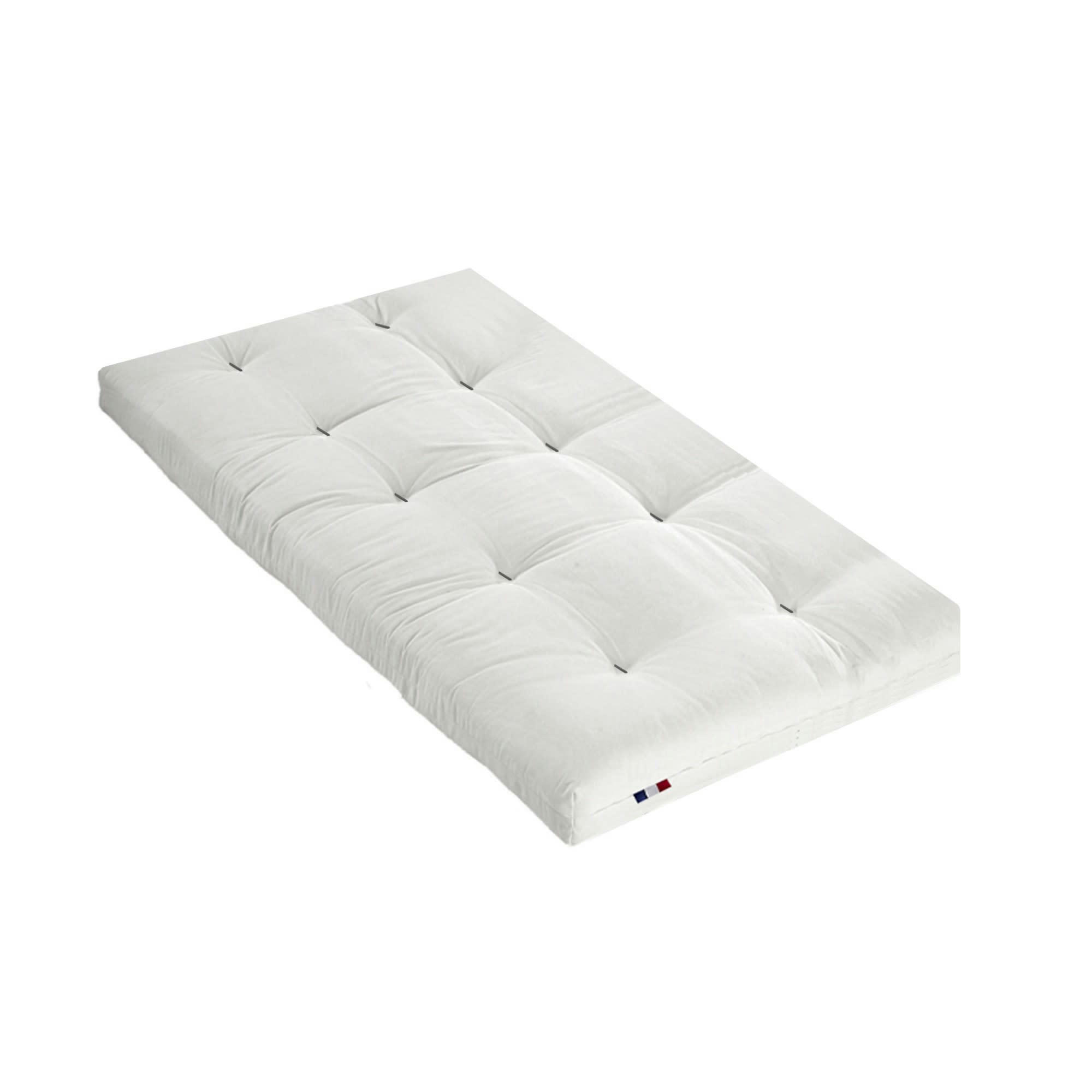 FUTON COTON - Matelas futon coton écru 90x190