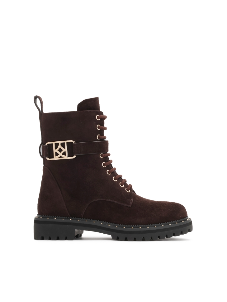 Brown boots with detachable strap